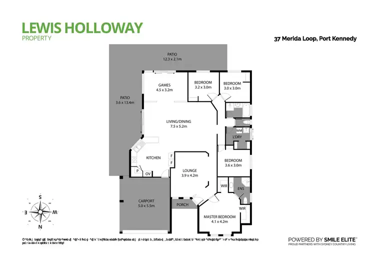 Floorplan of Homely house listing, 37 Merida Loop, Port Kennedy WA 6172