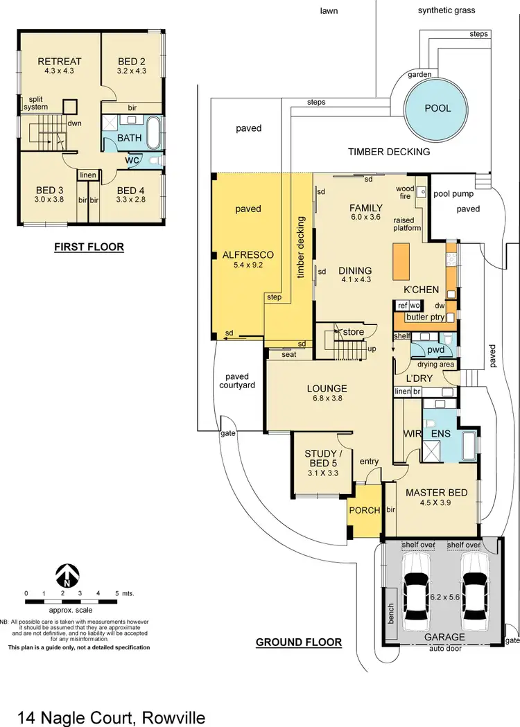 Floorplan of Homely house listing, 14 Nagle Court, Rowville VIC 3178