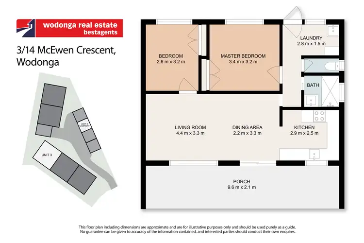 Floorplan of Homely unit listing, 3/14 McEwen Crescent, Wodonga VIC 3690
