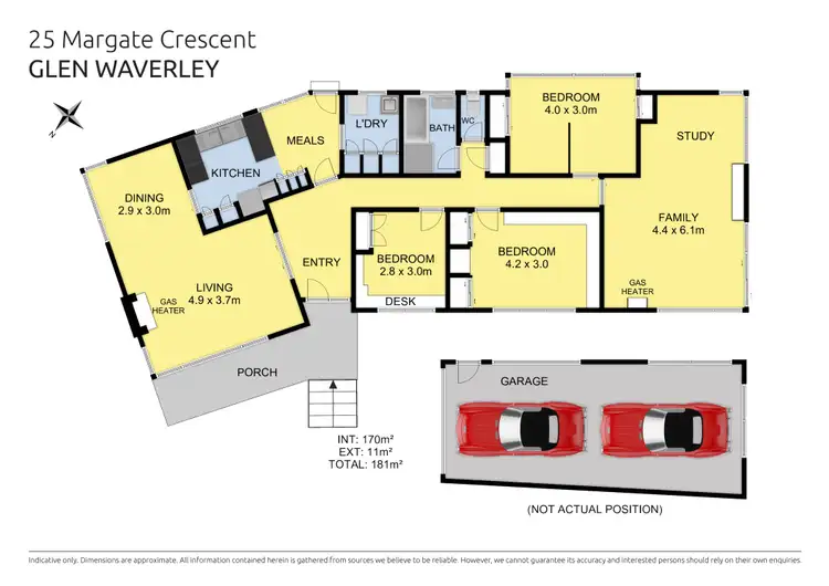 Floorplan of Homely house listing, 25 Margate Crescent, Glen Waverley VIC 3150