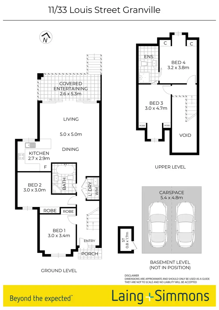Floorplan of Homely townhouse listing, 11/33 Louis Street, Granville NSW 2142