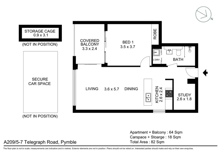 Floorplan of Homely apartment listing, A209/5-7 Telegraph Road, Pymble NSW 2073