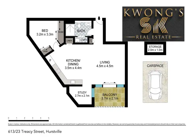 Floorplan of Homely apartment listing, 613/21 Treacy Street, Hurstville NSW 2220