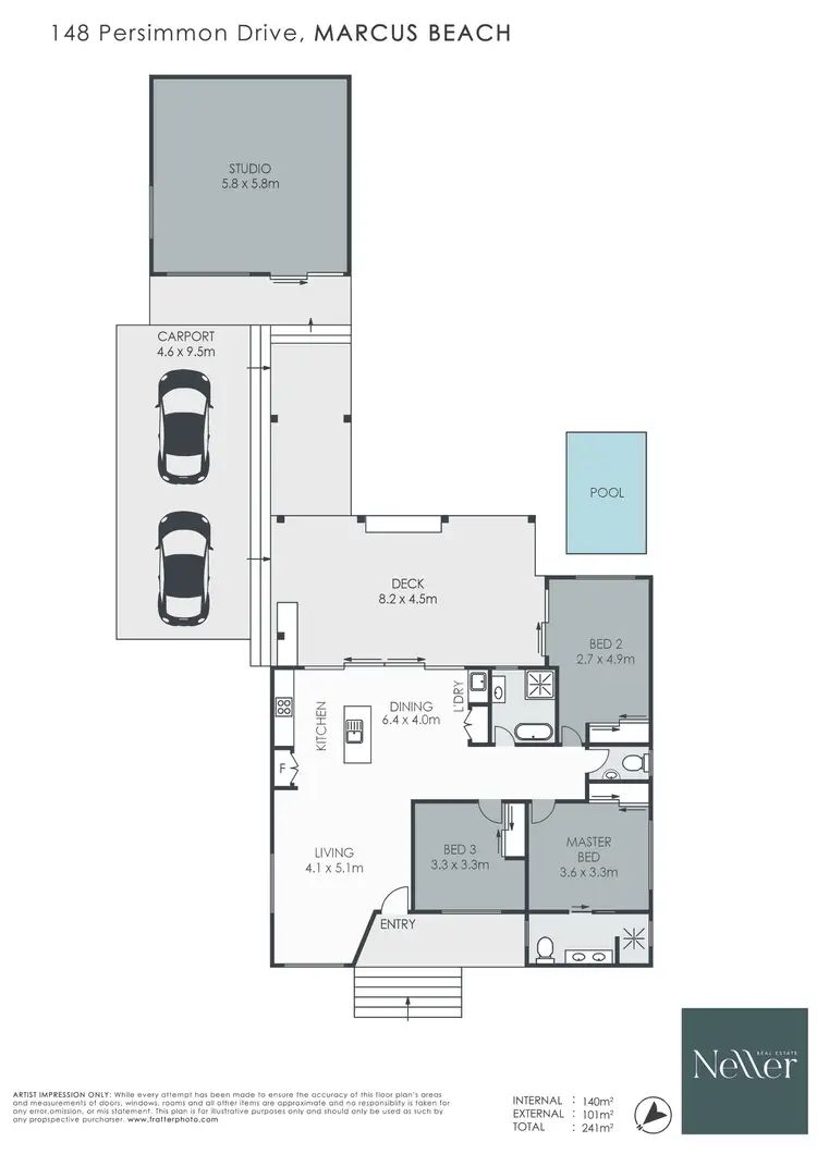 Floorplan of Homely house listing, 148 Persimmon Drive, Marcus Beach QLD 4573