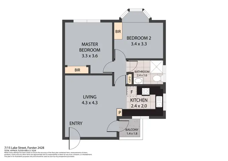 Floorplan of Homely unit listing, 7/15 Lake Street, Forster NSW 2428
