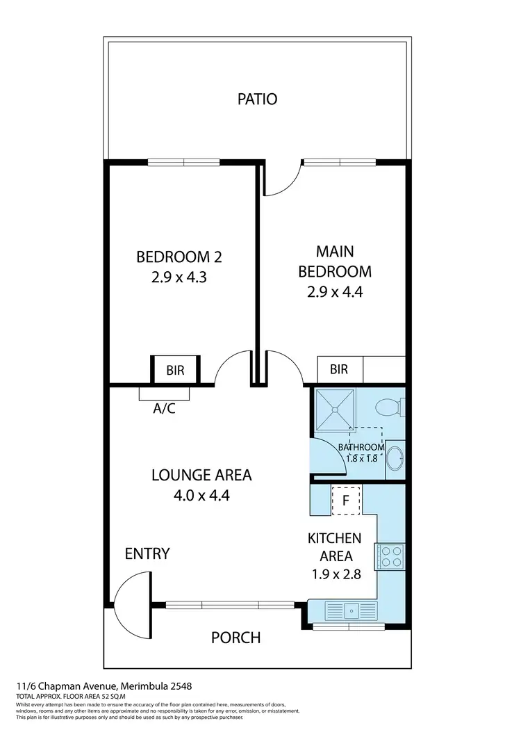 Floorplan of Homely unit listing, 6/11 Chapman Avenue, Merimbula NSW 2548