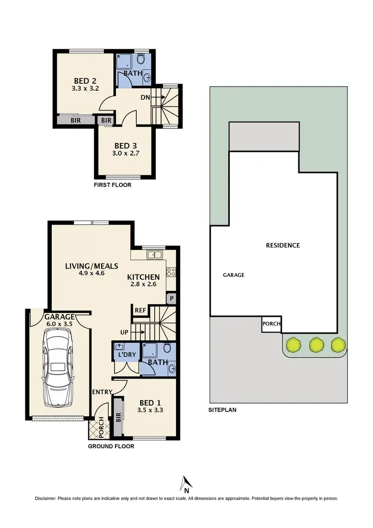 Floorplan of Homely townhouse listing, 3/37 Ashton Street, Reservoir VIC 3073