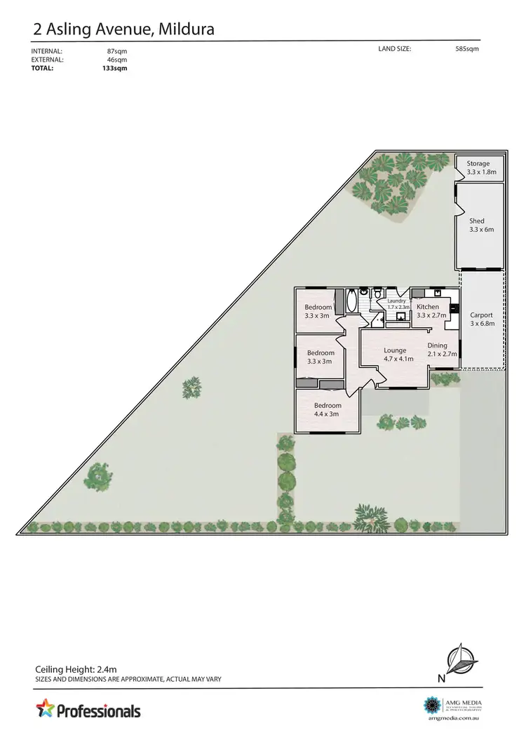 Floorplan of Homely house listing, 2 Asling Ave, Mildura VIC 3500