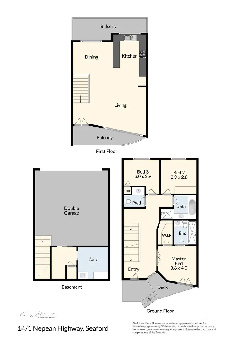 Floorplan of Homely townhouse listing, 14/1 Nepean Highway, Seaford VIC 3198