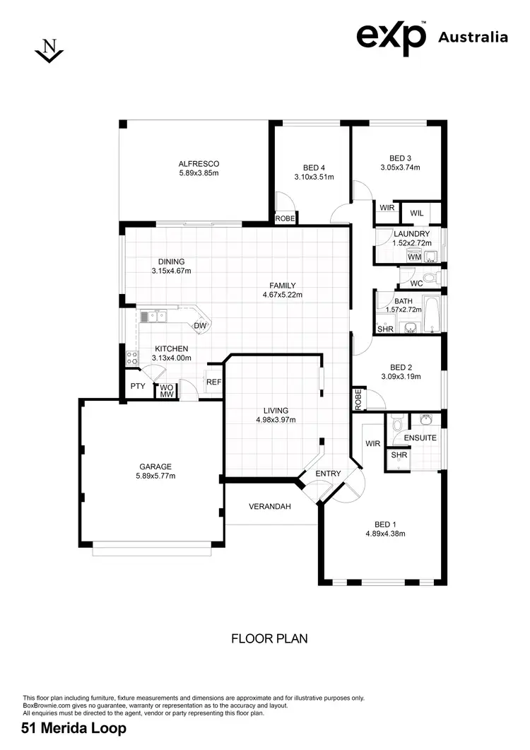 Floorplan of Homely house listing, 51 Merida Loop, Port Kennedy WA 6172