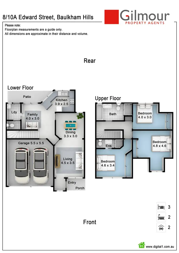 Floorplan of Homely townhouse listing, 8/10A Edward Street, Baulkham Hills NSW 2153