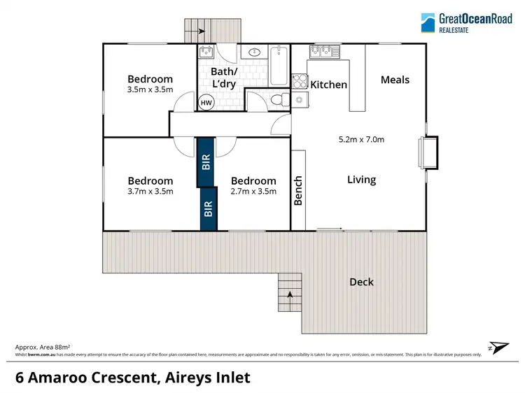 Floorplan of Homely house listing, 6 Amaroo Crescent, Aireys Inlet VIC 3231