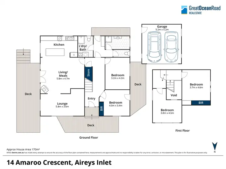 Floorplan of Homely house listing, 14 Amaroo Crescent, Aireys Inlet VIC 3231