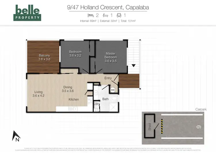 Floorplan of Homely unit listing, 9/47 Holland Crescent, Capalaba QLD 4157