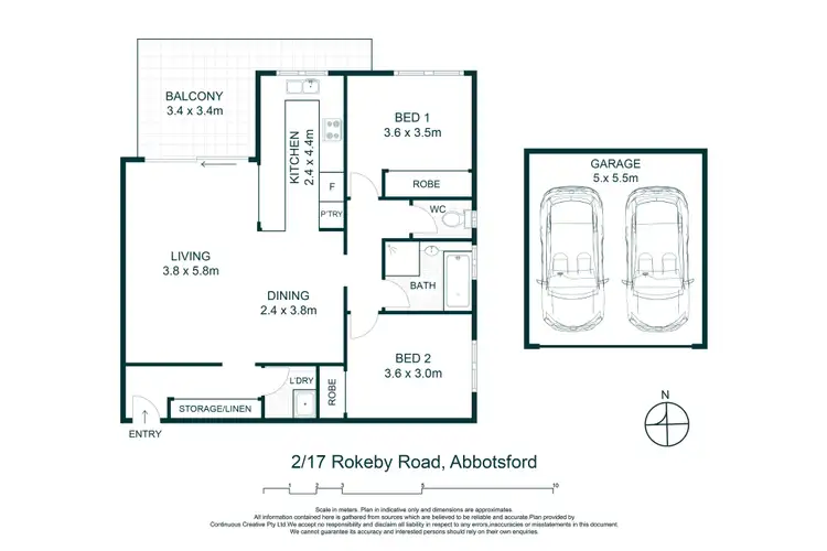 Floorplan of Homely apartment listing, 2/17 Rokeby Road, Abbotsford NSW 2046