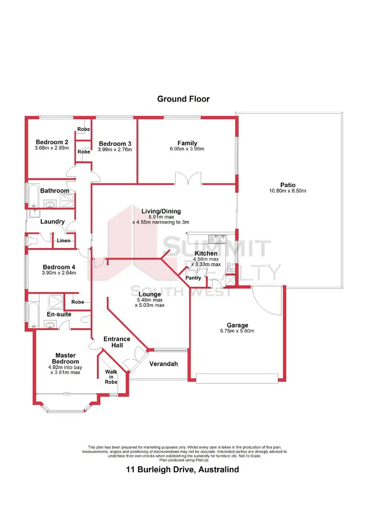 Floorplan of Homely house listing, 11 Burleigh Drive, Australind WA 6233