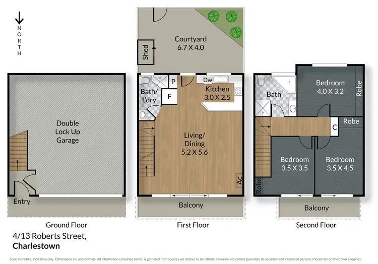 Floorplan of Homely townhouse listing, 4/13 Roberts Street, Charlestown NSW 2290