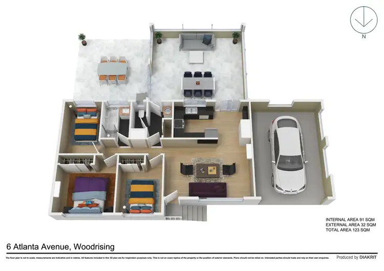 Floorplan of Homely house listing, 6 Atlanta Avenue, Woodrising NSW 2284