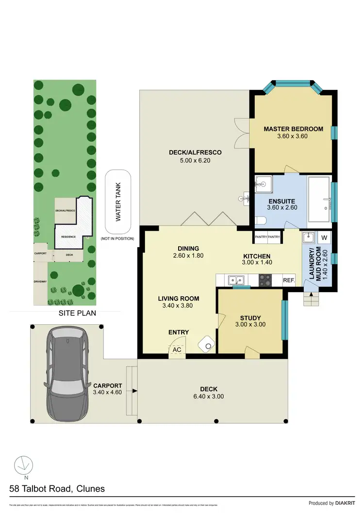 Floorplan of Homely house listing, 58 Talbot Road, Clunes VIC 3370