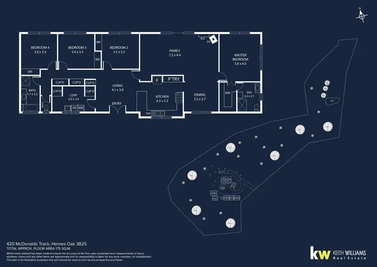 Floorplan of Homely rural property listing, 420 McDonalds Track, Hernes Oak VIC 3825