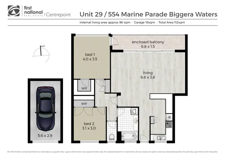 Floorplan of Homely apartment listing, 29/554 Marine Parade, Biggera Waters QLD 4216