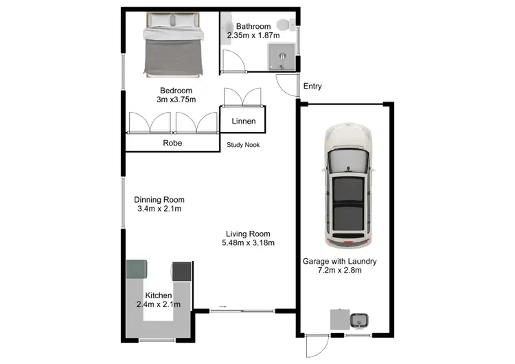 Floorplan of Homely unit listing, 2/62 Hamilton Road, Moorooka QLD 4105