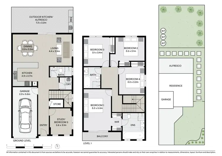 Floorplan of Homely semi-detached listing, 57 Burrabogee Road, Toongabbie NSW 2146