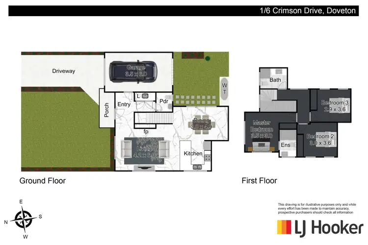 Floorplan of Homely townhouse listing, 1/6 Crimson Drive, Doveton VIC 3177