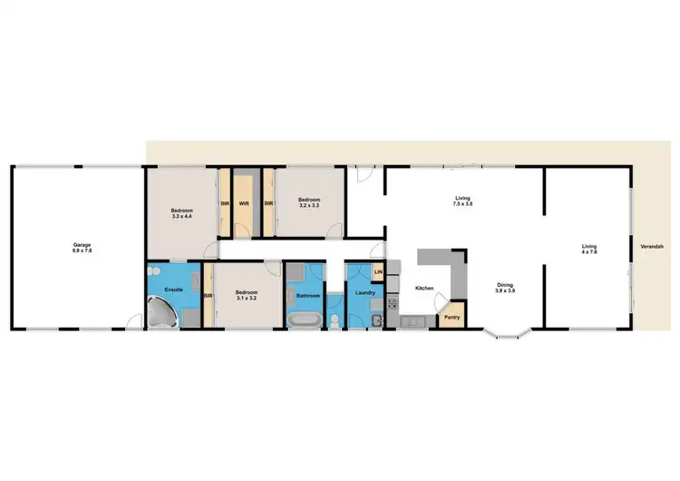 Floorplan of Homely house listing, 9 Jackson Drive, Drouin VIC 3818