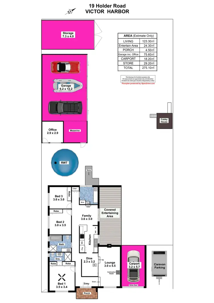 Floorplan of Homely house listing, 19 Holder Road, Victor Harbor SA 5211