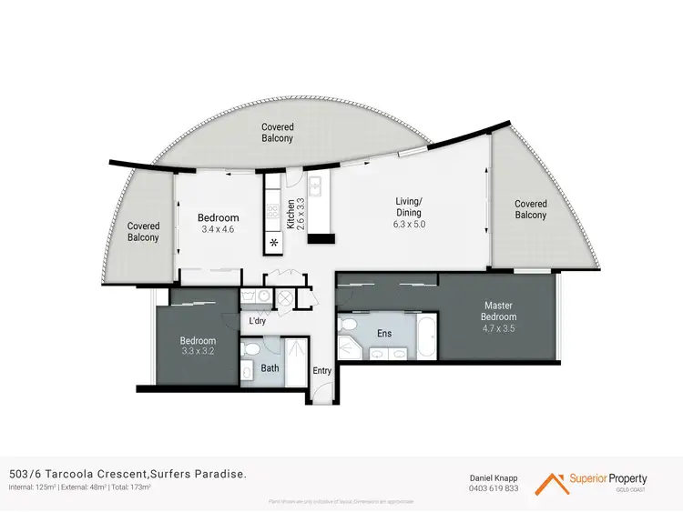 Floorplan of Homely apartment listing, 503/6 Tarcoola Crescent, Chevron Island QLD 4217