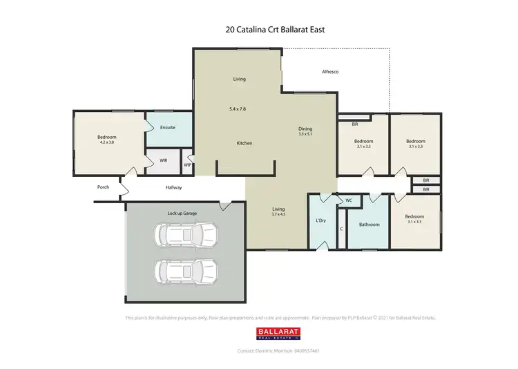 Floorplan of Homely house listing, 20 Catalina Court, Ballarat East VIC 3350