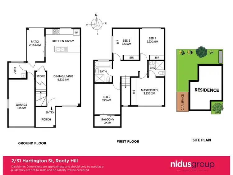 Floorplan of Homely townhouse listing, 2/31 Hartington Street, Rooty Hill NSW 2766