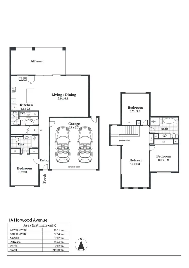 Floorplan of Homely house listing, 1A Horwood Avenue, Rostrevor SA 5073