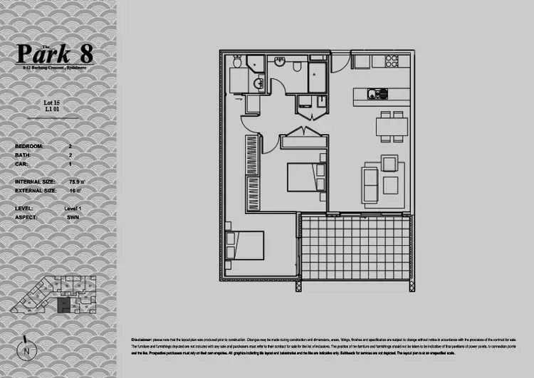 Floorplan of Homely apartment listing, 101/8 Burbang Crescent, Rydalmere NSW 2116