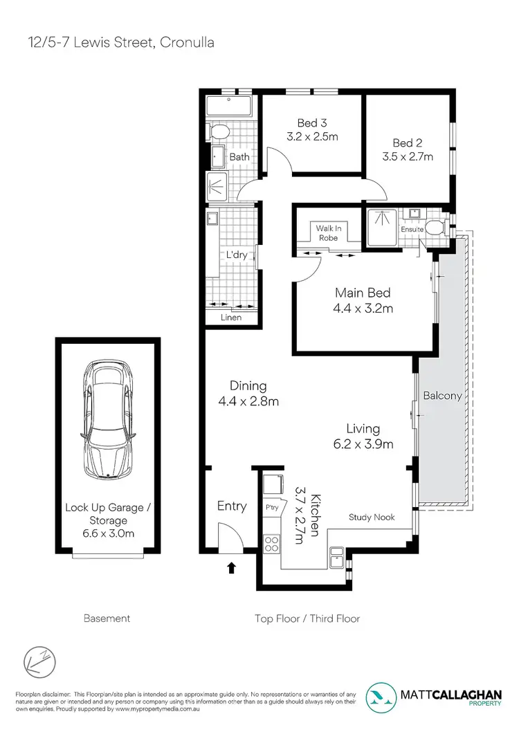 Floorplan of Homely apartment listing, 12/5 Lewis Street, Cronulla NSW 2230
