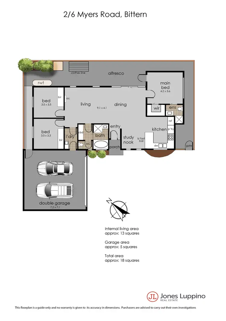 Floorplan of Homely unit listing, 2/6 Myers Road, Bittern VIC 3918
