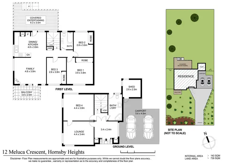 Floorplan of Homely house listing, 12 Meluca Crescent, Hornsby Heights NSW 2077