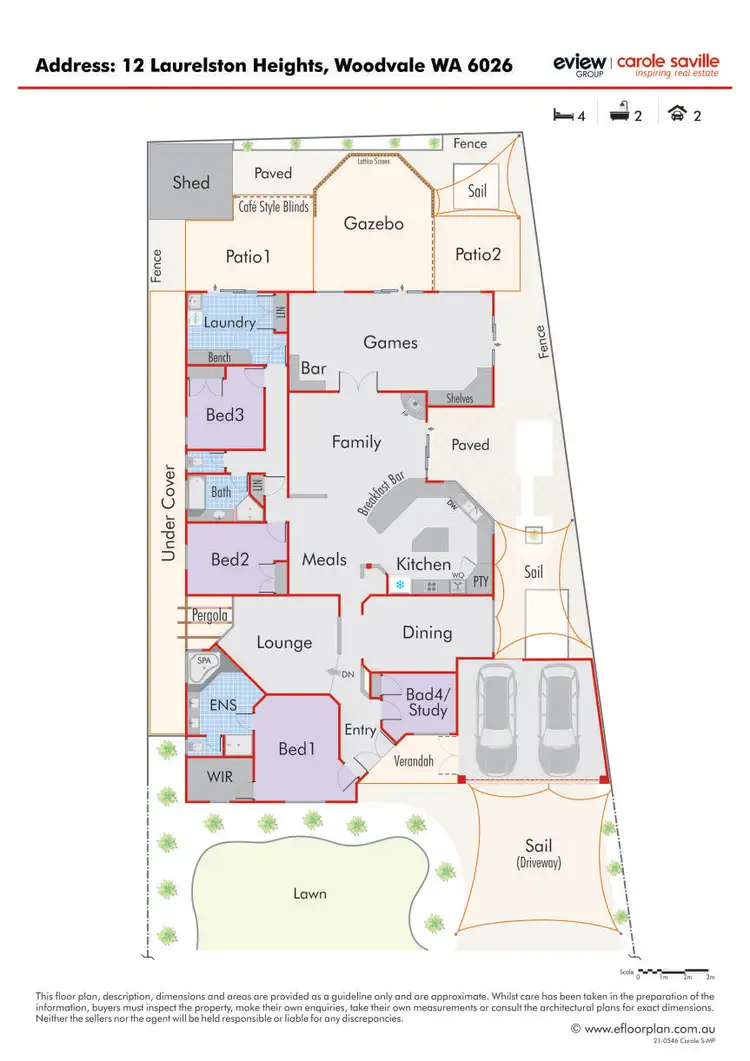 Floorplan of Homely house listing, 12 Laurelston Heights, Woodvale WA 6026