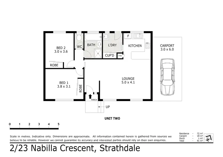 Floorplan of Homely unit listing, 2/23 Nabilla Crescent, Strathdale VIC 3550