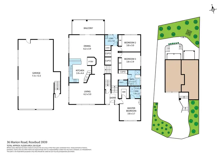 Floorplan of Homely house listing, 36 Marion Road, Rosebud VIC 3939