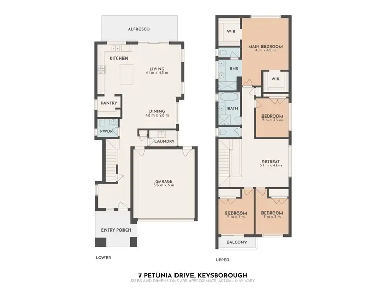 Floorplan of Homely house listing, 7 Petunia Drive, Keysborough VIC 3173