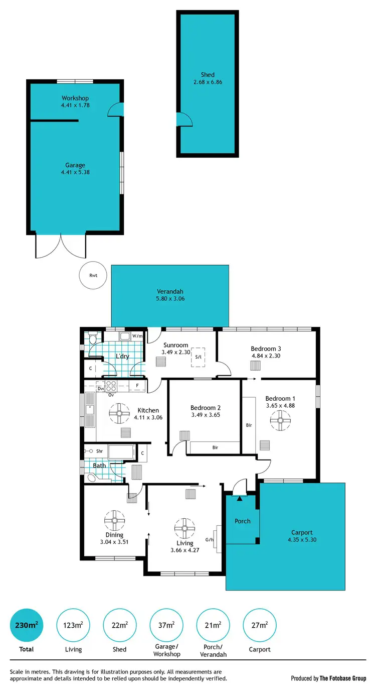 Floorplan of Homely house listing, 19 Almond Grove, Glandore SA 5037