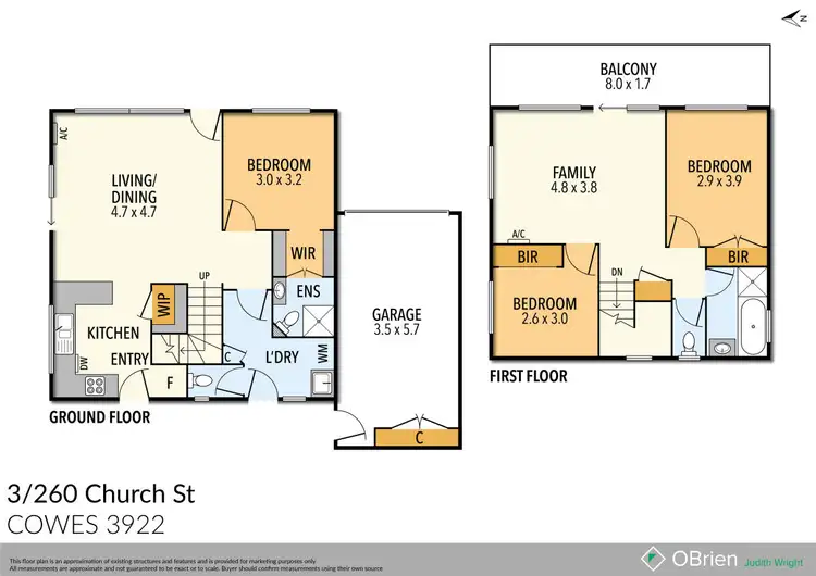 Floorplan of Homely townhouse listing, 3/260 Church Street, Cowes VIC 3922