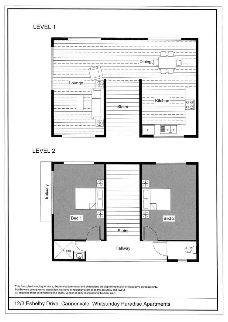 Floorplan of Homely unit listing, 12/3 Eshelby Drive, Cannonvale QLD 4802