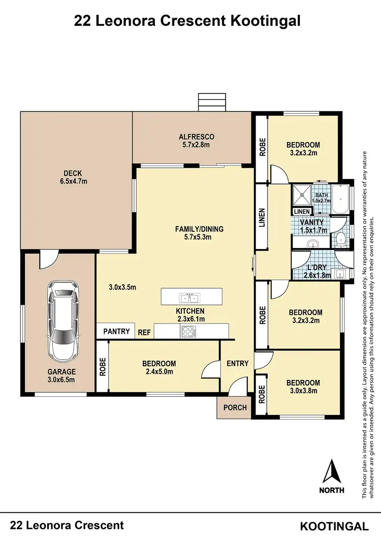 Floorplan of Homely house listing, 22 Leonora Crescent, Kootingal NSW 2352