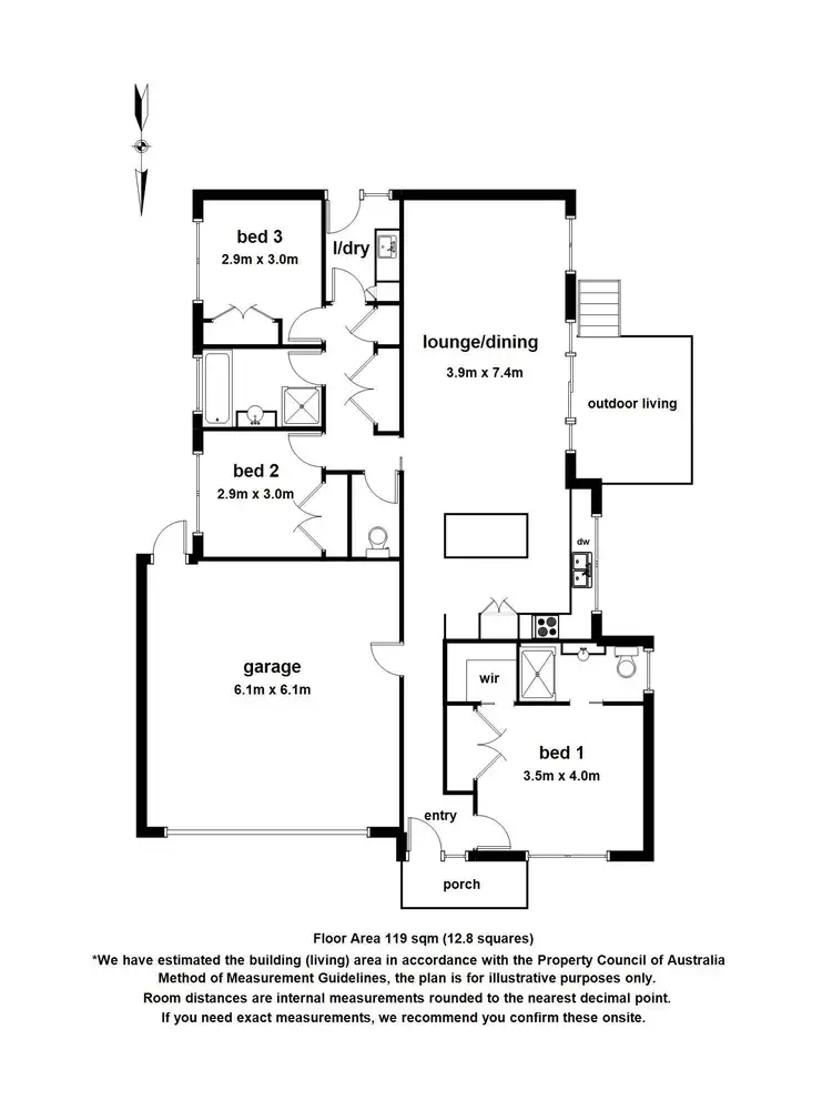 Floorplan of Homely townhouse listing, 2/9 Evelyn Grove, Healesville VIC 3777