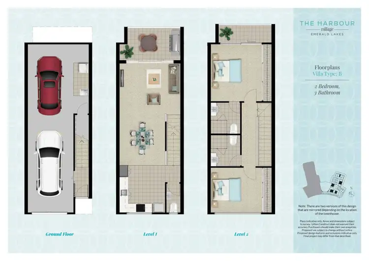 Floorplan of Homely townhouse listing, 27/3028 The Boulevard, Carrara QLD 4211