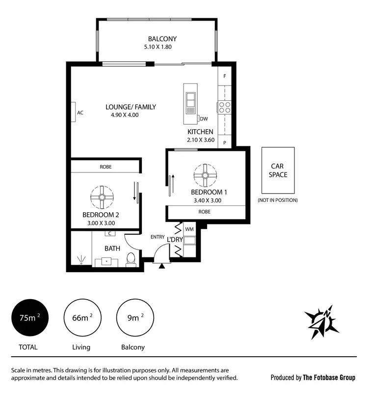 Floorplan of Homely apartment listing, 5/30 Metro Parade, Mawson Lakes SA 5095