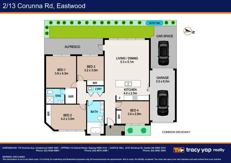 Floorplan of Homely villa listing, 2/13 Corunna Road, Eastwood NSW 2122